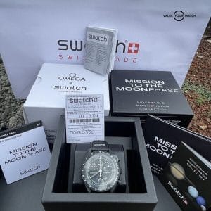 OMEGA x Swatch Black Snoopy Moonswatch New MOON Mission to Moonphase Speedmaster