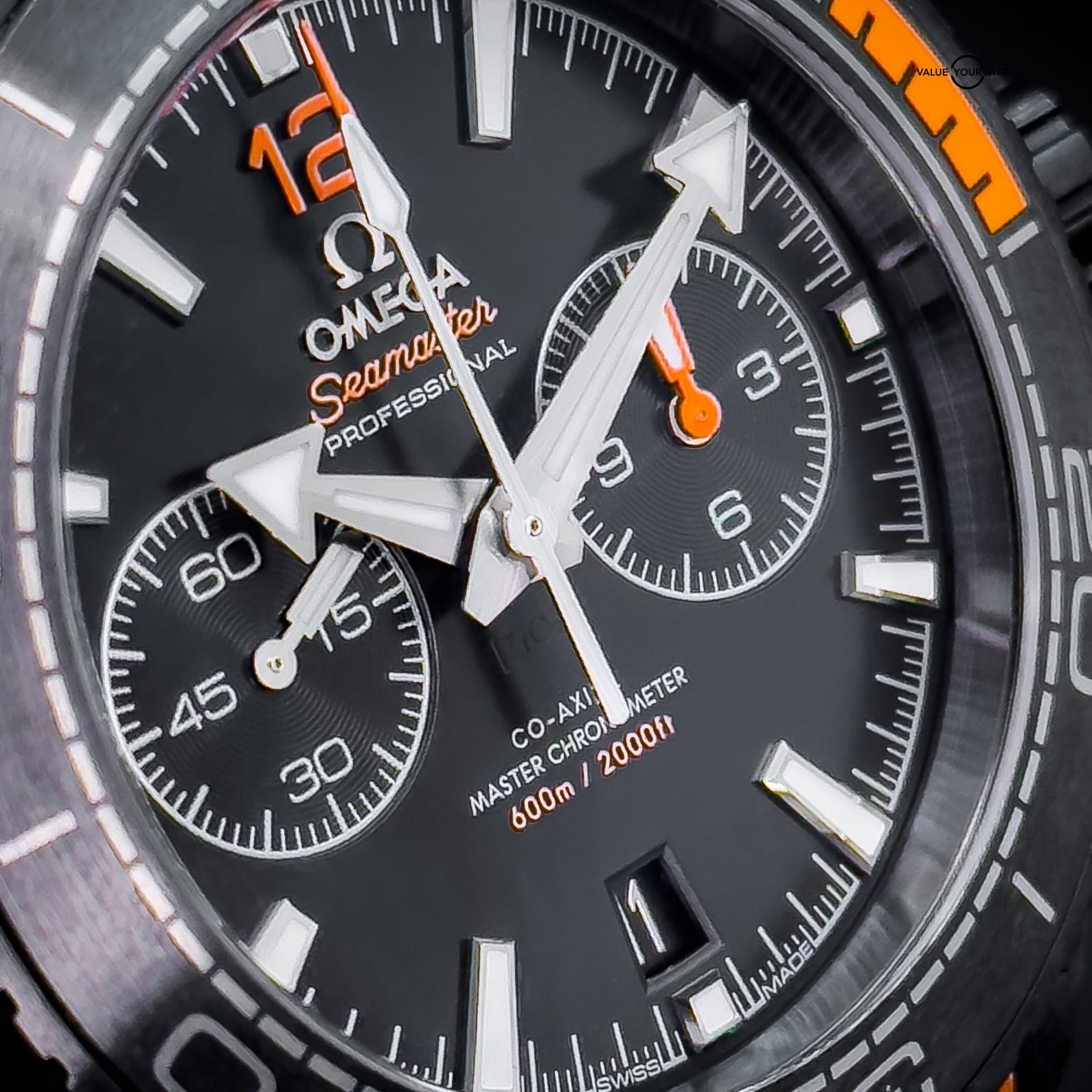 Omega Seamaster Planet Ocean Deep Black Chrono Orange 600M 45.5mm Complete Set 215.92.46.51.01.001 - Image 9