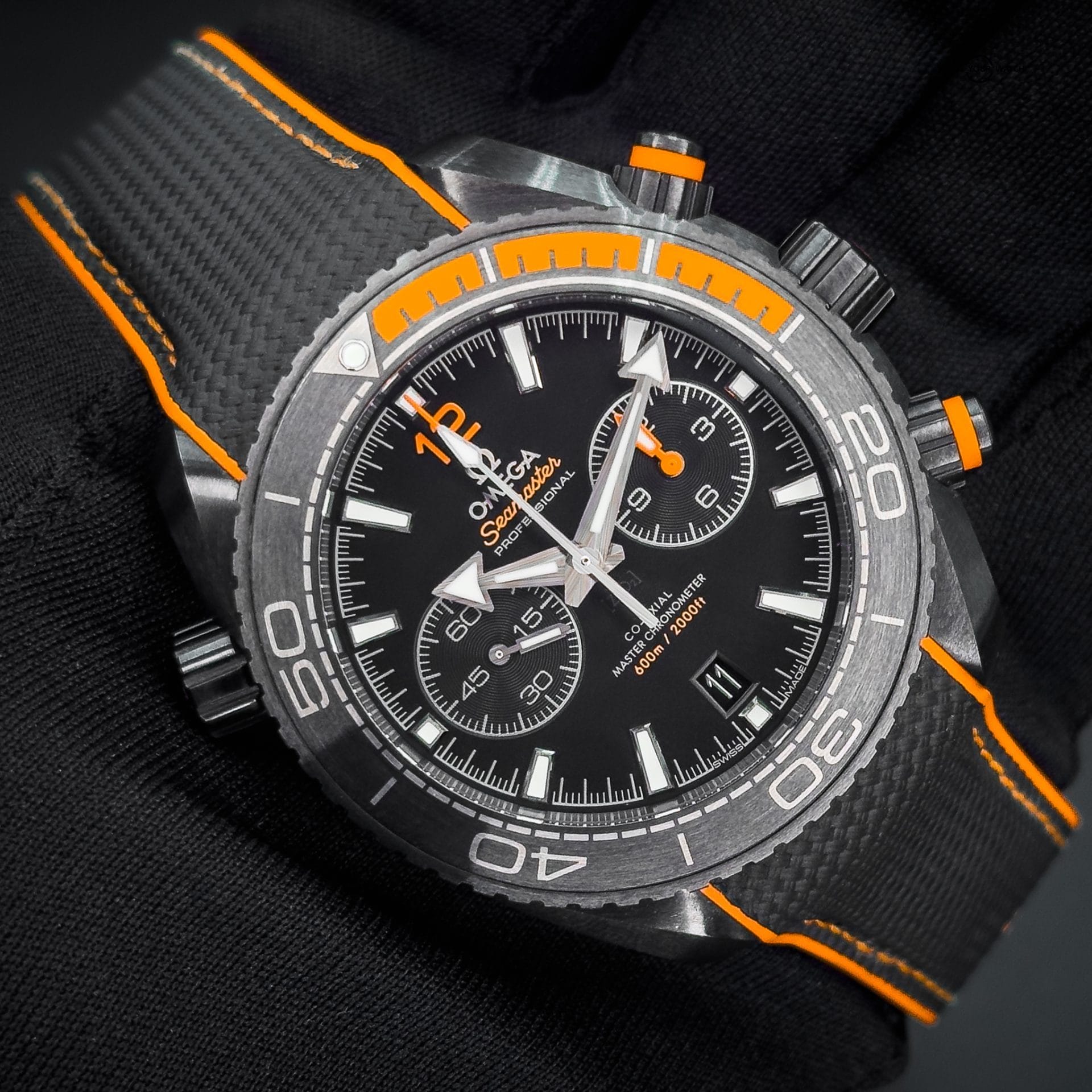 Omega Seamaster Planet Ocean Deep Black Chrono Orange 600M 45.5mm Complete Set 215.92.46.51.01.001 - Image 4