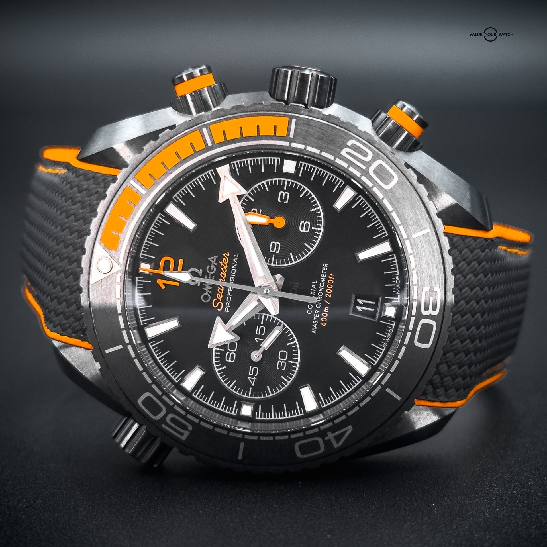 Omega Seamaster Planet Ocean Deep Black Chrono Orange 600M 45.5mm Complete Set 215.92.46.51.01.001 - Image 5