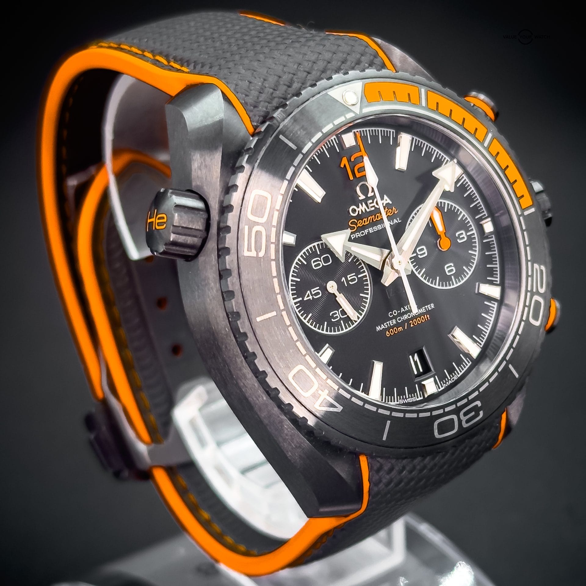 Omega Seamaster Planet Ocean Deep Black Chrono Orange 600M 45.5mm Complete Set 215.92.46.51.01.001 - Image 8