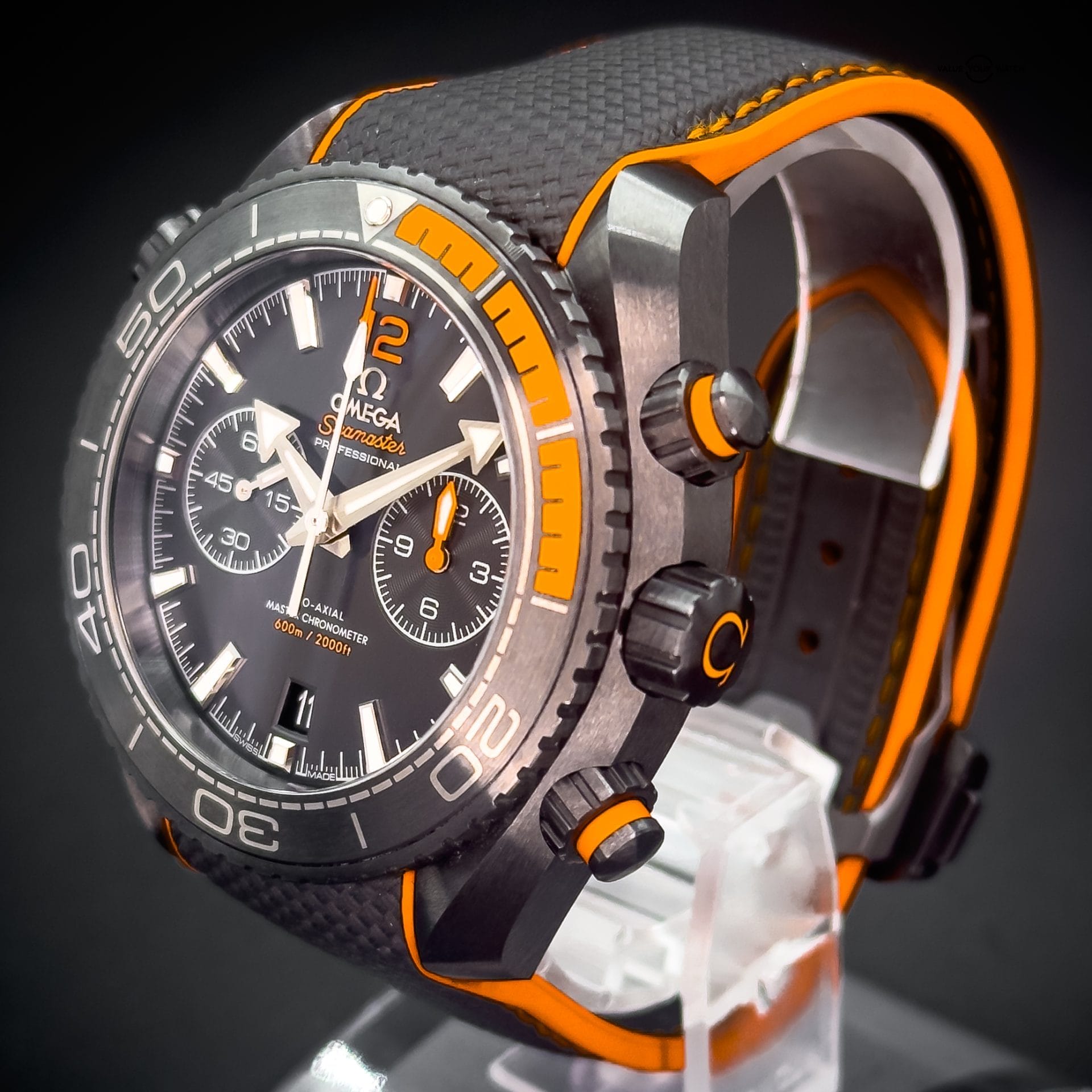 Omega Seamaster Planet Ocean Deep Black Chrono Orange 600M 45.5mm Complete Set 215.92.46.51.01.001 - Image 6