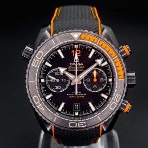Omega Seamaster Planet Ocean Deep Black Chrono Orange 600M 45.5mm Complete Set 215.92.46.51.01.001