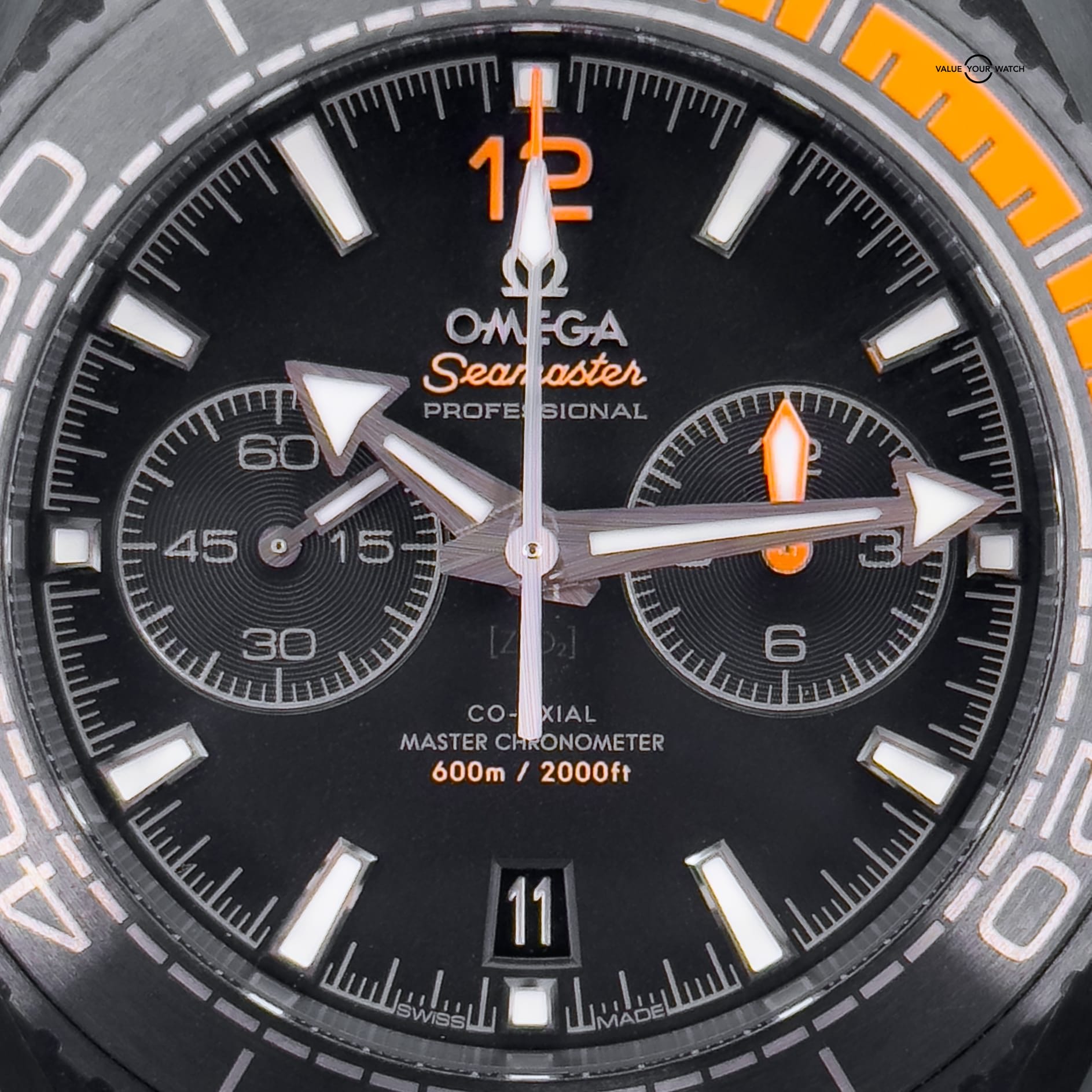 Omega Seamaster Planet Ocean Deep Black Chrono Orange 600M 45.5mm Complete Set 215.92.46.51.01.001 - Image 7