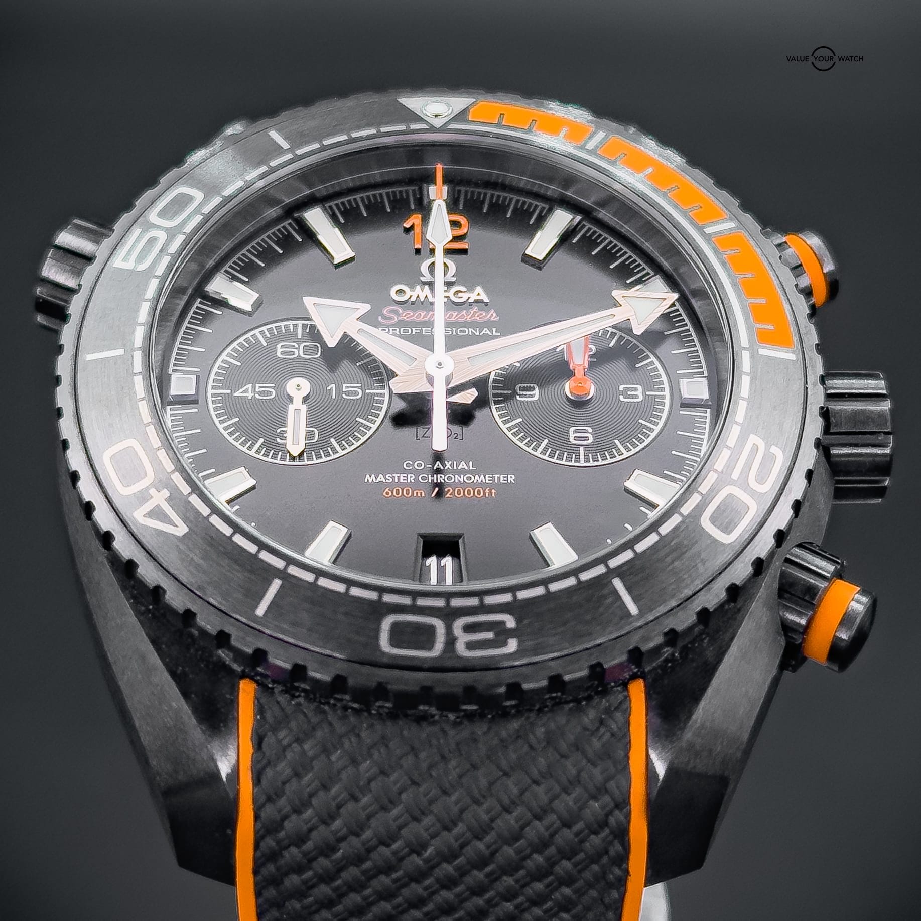 Omega Seamaster Planet Ocean Deep Black Chrono Orange 600M 45.5mm Complete Set 215.92.46.51.01.001 - Image 2