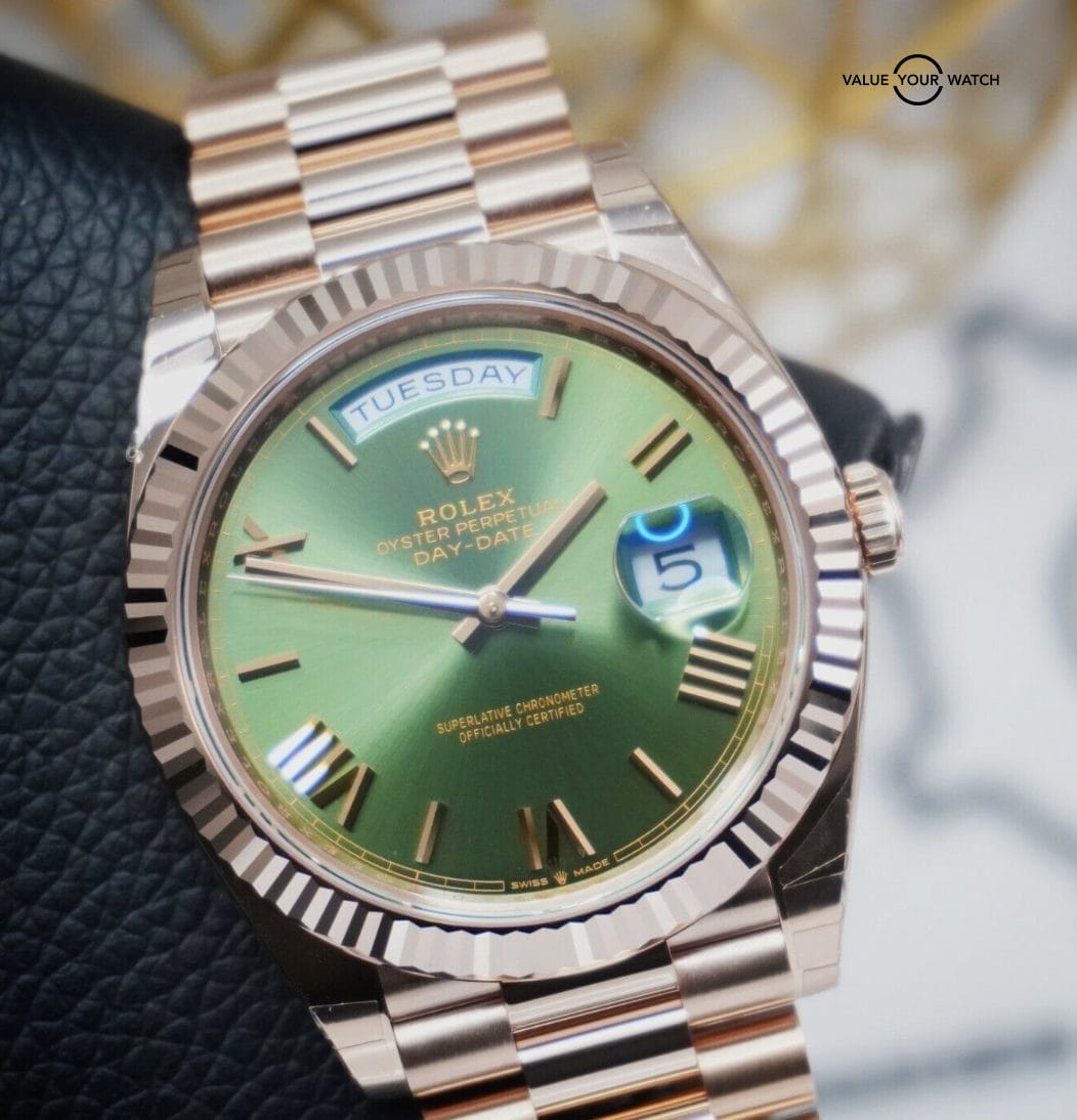 Rolex Day-Date 228235 Olive Dial President Bracelet Unworn BNIN B&P - Image 6