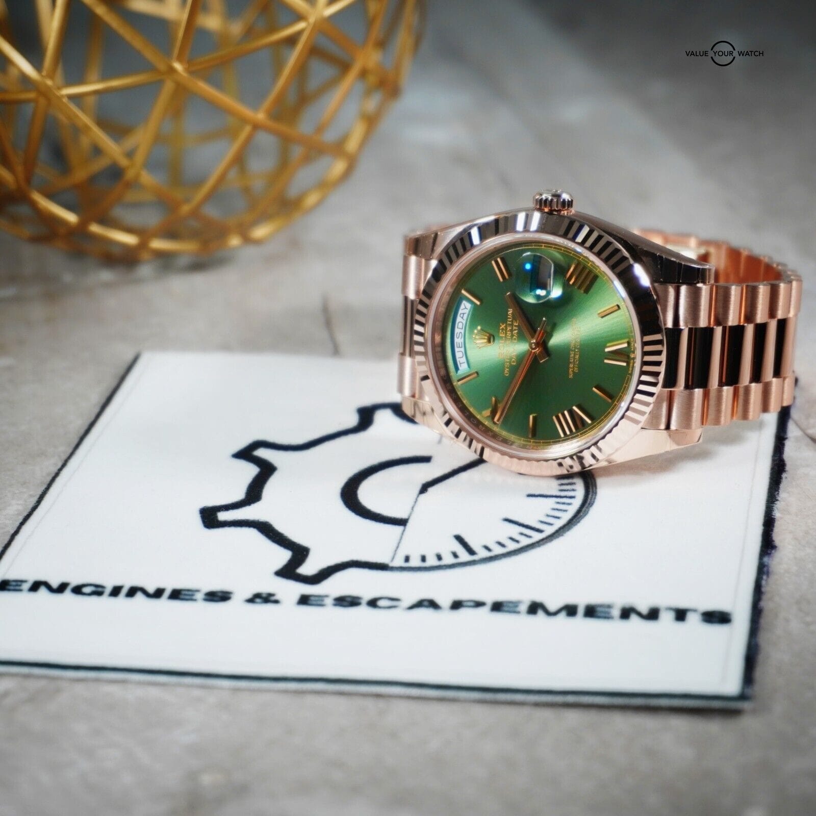 Rolex Day-Date 228235 Olive Dial President Bracelet Unworn BNIN B&P - Image 11