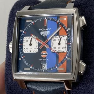 TAG Heuer Monaco Gulf Special Edition Blue/Orange Steve McQueen – CAW211R.FC6401