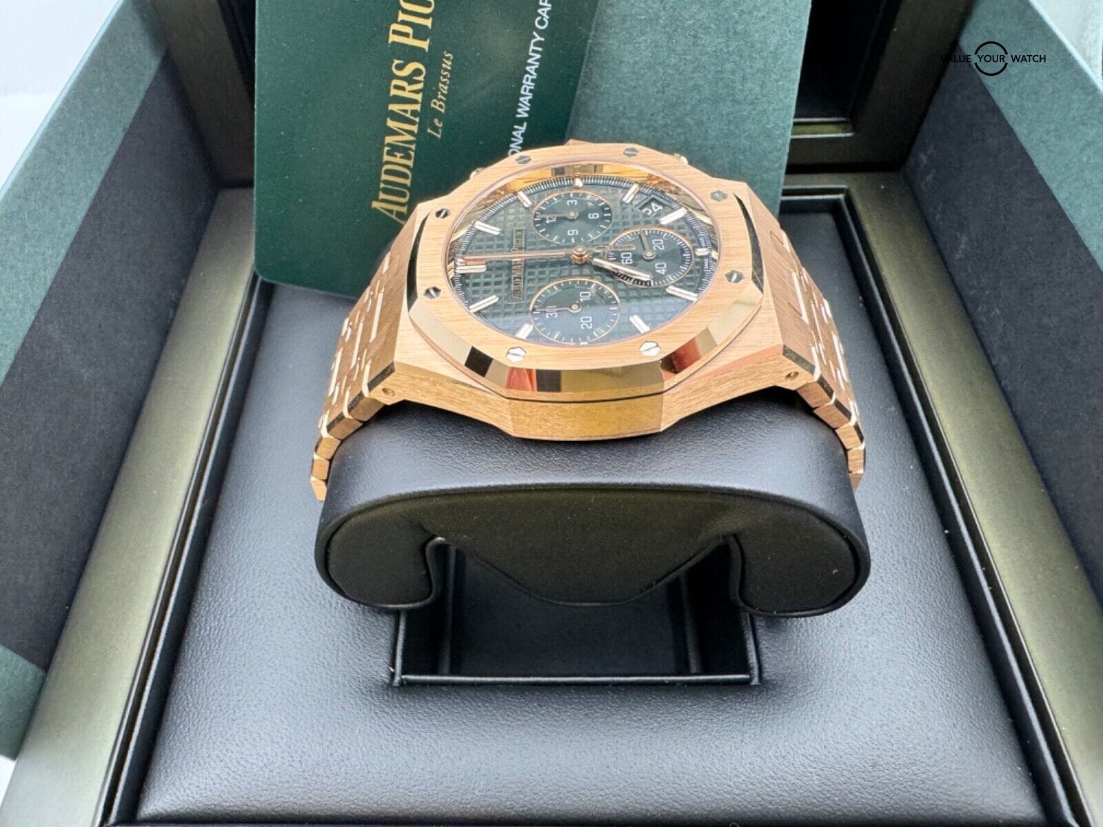 2023 Unworn Green Dial Box Papers AP Audemars Piguet 18k Rose Gold 41mm 26240OR - Image 6