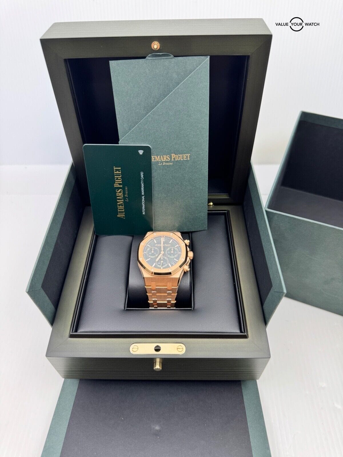 2023 Unworn Green Dial Box Papers AP Audemars Piguet 18k Rose Gold 41mm 26240OR - Image 9