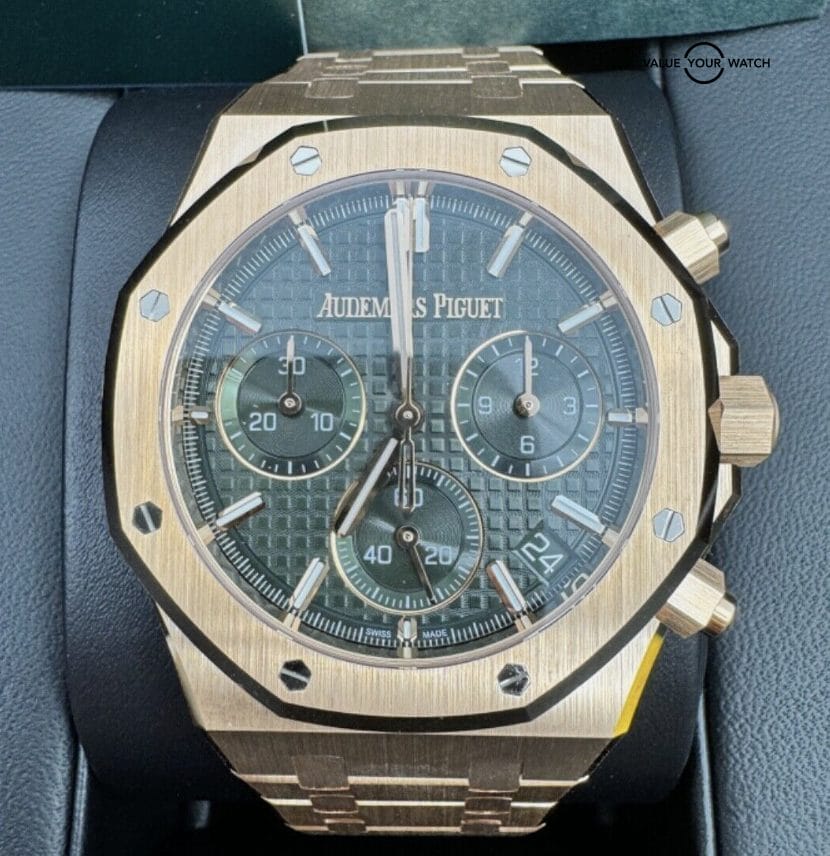 2023 Unworn Green Dial Box Papers AP Audemars Piguet 18k Rose Gold 41mm 26240OR - Image 10
