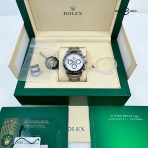 2023 Unworn Complete Set Rolex Panda Daytona 116500LN Ceramic Bezel White Dial