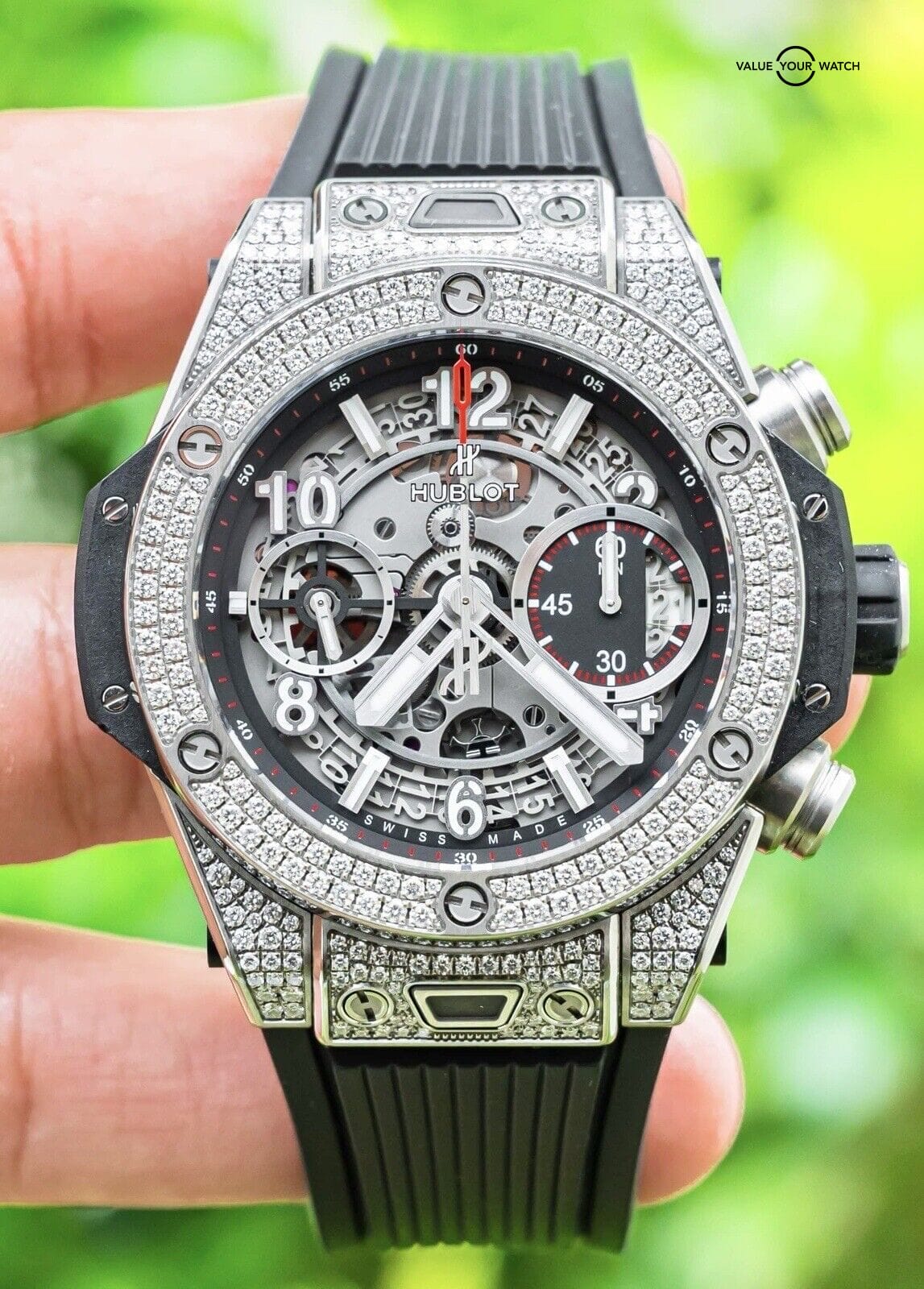 Hublot Big Bang Unico Titanium Pave Diamonds 42 mm $35K MSRP 441.NX.1170.RX.1704 - Image 9