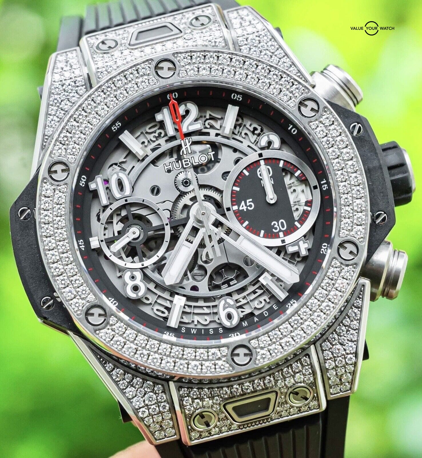 Hublot Big Bang Unico Titanium Pave Diamonds 42 mm $35K MSRP 441.NX.1170.RX.1704 - Image 11