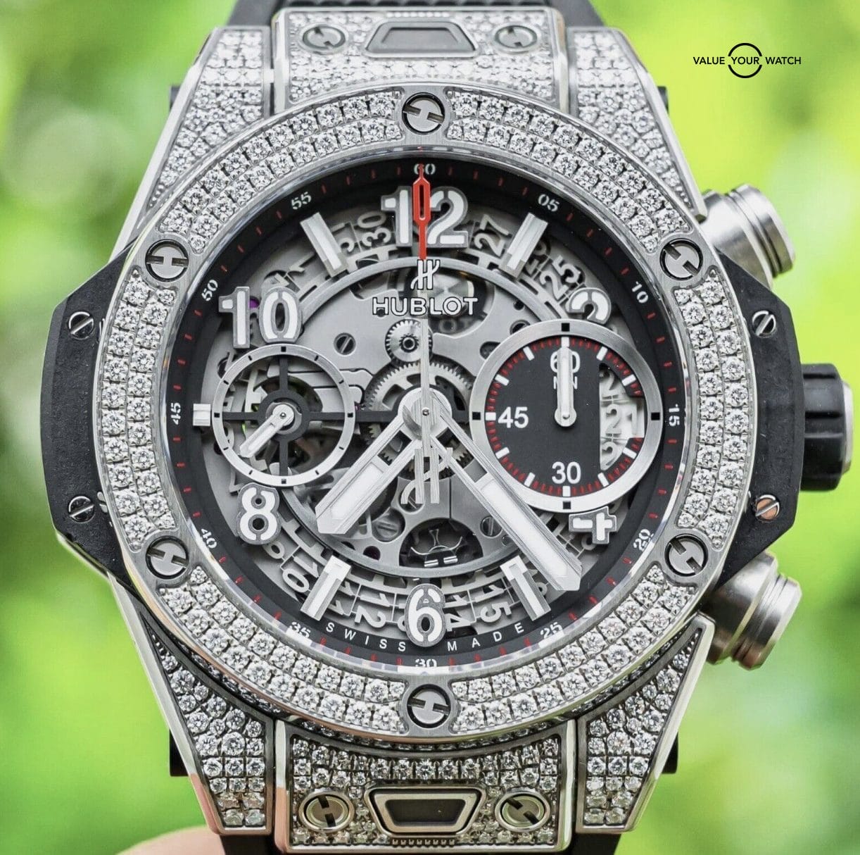Hublot Big Bang Unico Titanium Pave Diamonds 42 mm $35K MSRP 441.NX.1170.RX.1704 - Image 12