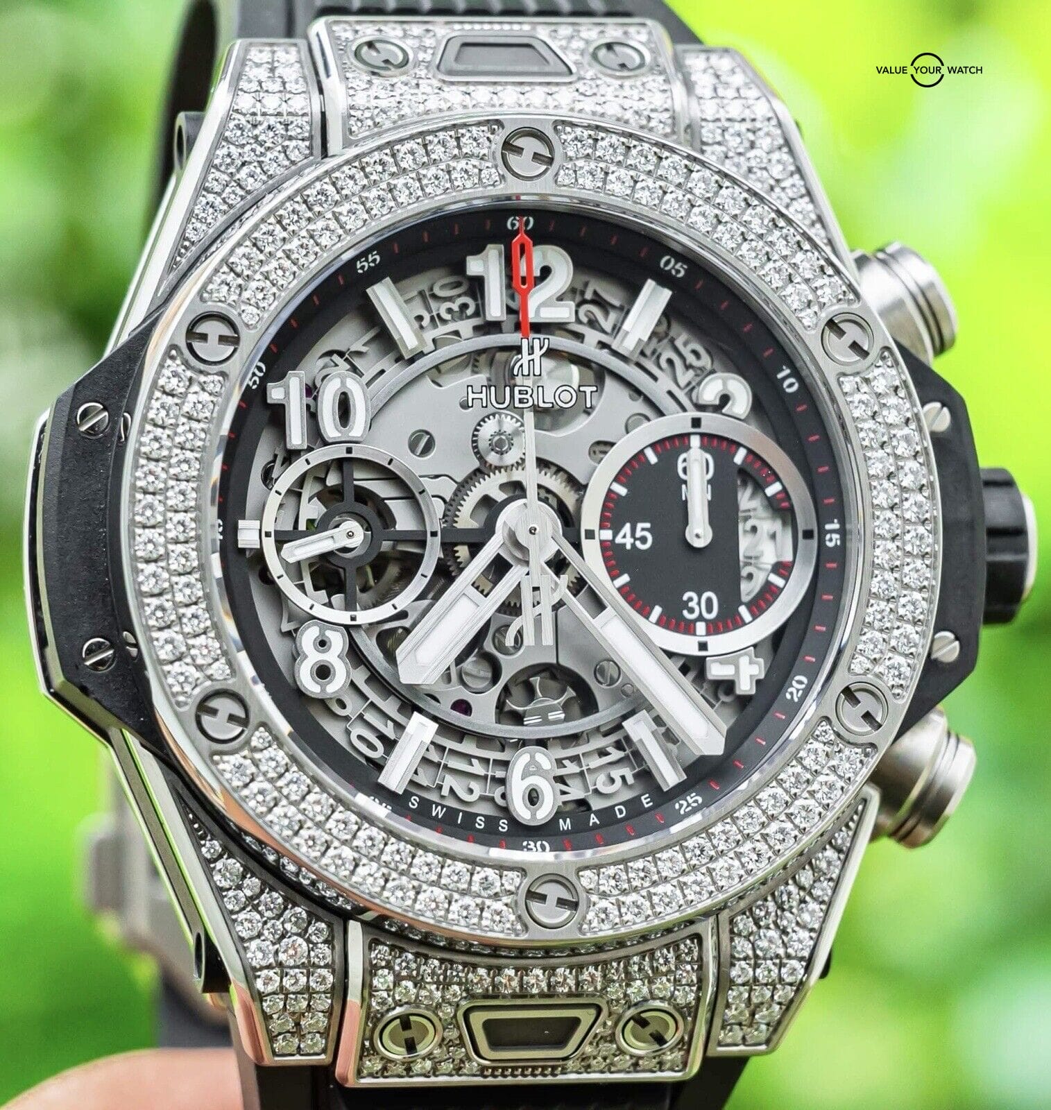 Hublot Big Bang Unico Titanium Pave Diamonds 42 mm $35K MSRP 441.NX.1170.RX.1704 - Image 14