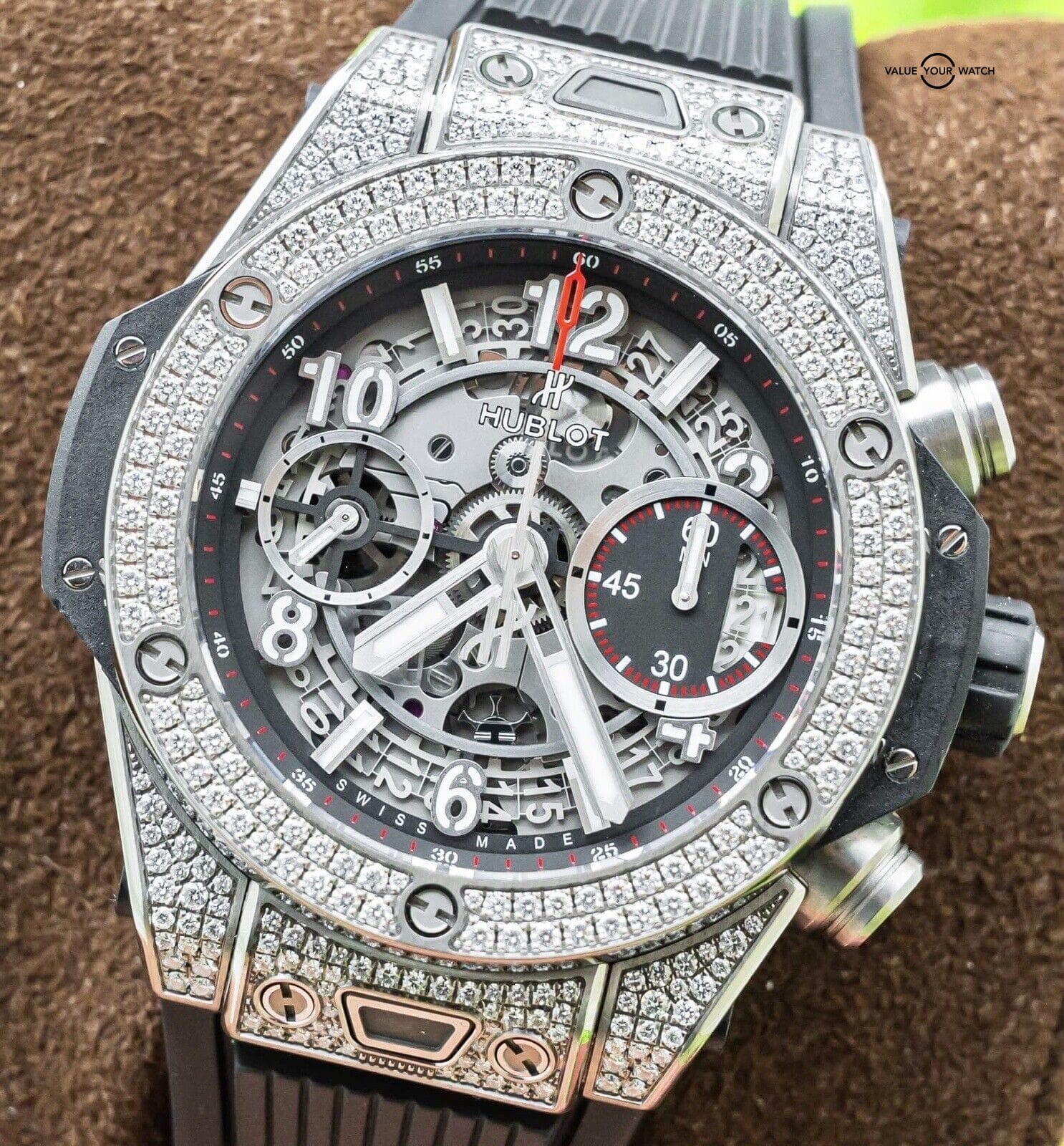 Hublot Big Bang Unico Titanium Pave Diamonds 42 mm $35K MSRP 441.NX.1170.RX.1704 - Image 15