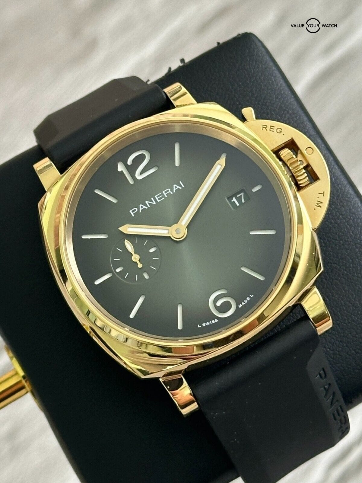 2024 Panerai Luminor Due 42mm Yellow Gold Green Dial – PAM01423 PAM1423 PAM 1423 - Image 2
