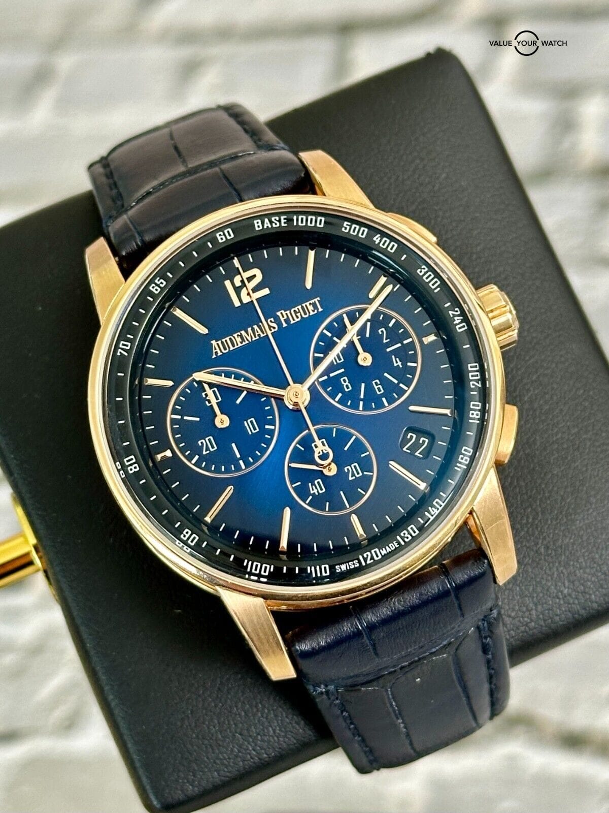 Audemars Piguet Code 11.59 Chronograph 41mm Rose Gold AP Smoked Blue 26393OR - Image 2