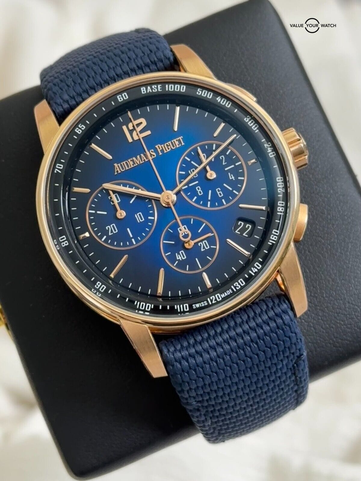 Audemars Piguet Code 11.59 Chronograph 41mm Rose Gold AP Smoked Blue 26393OR - Image 3