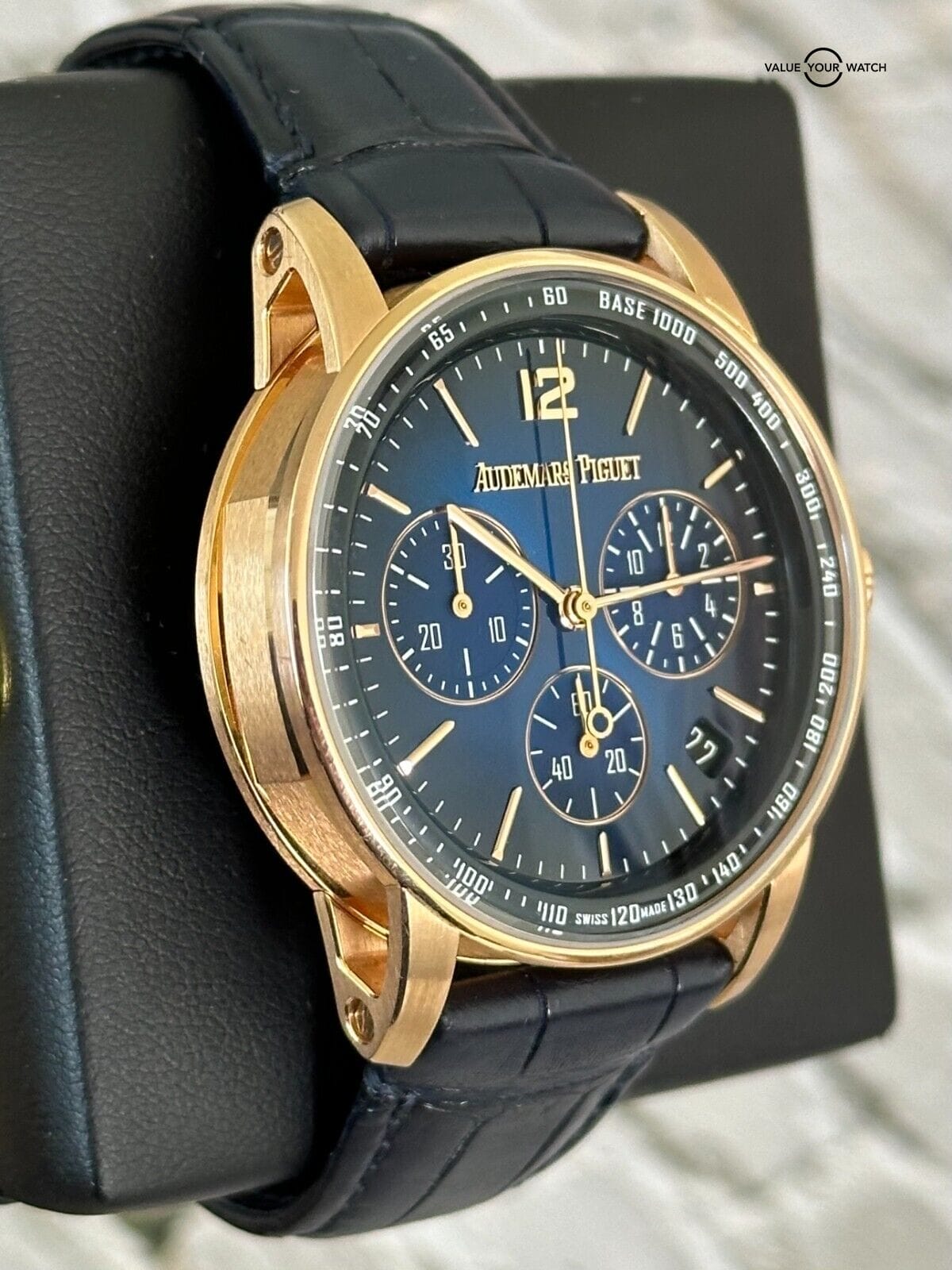 Audemars Piguet Code 11.59 Chronograph 41mm Rose Gold AP Smoked Blue 26393OR - Image 4
