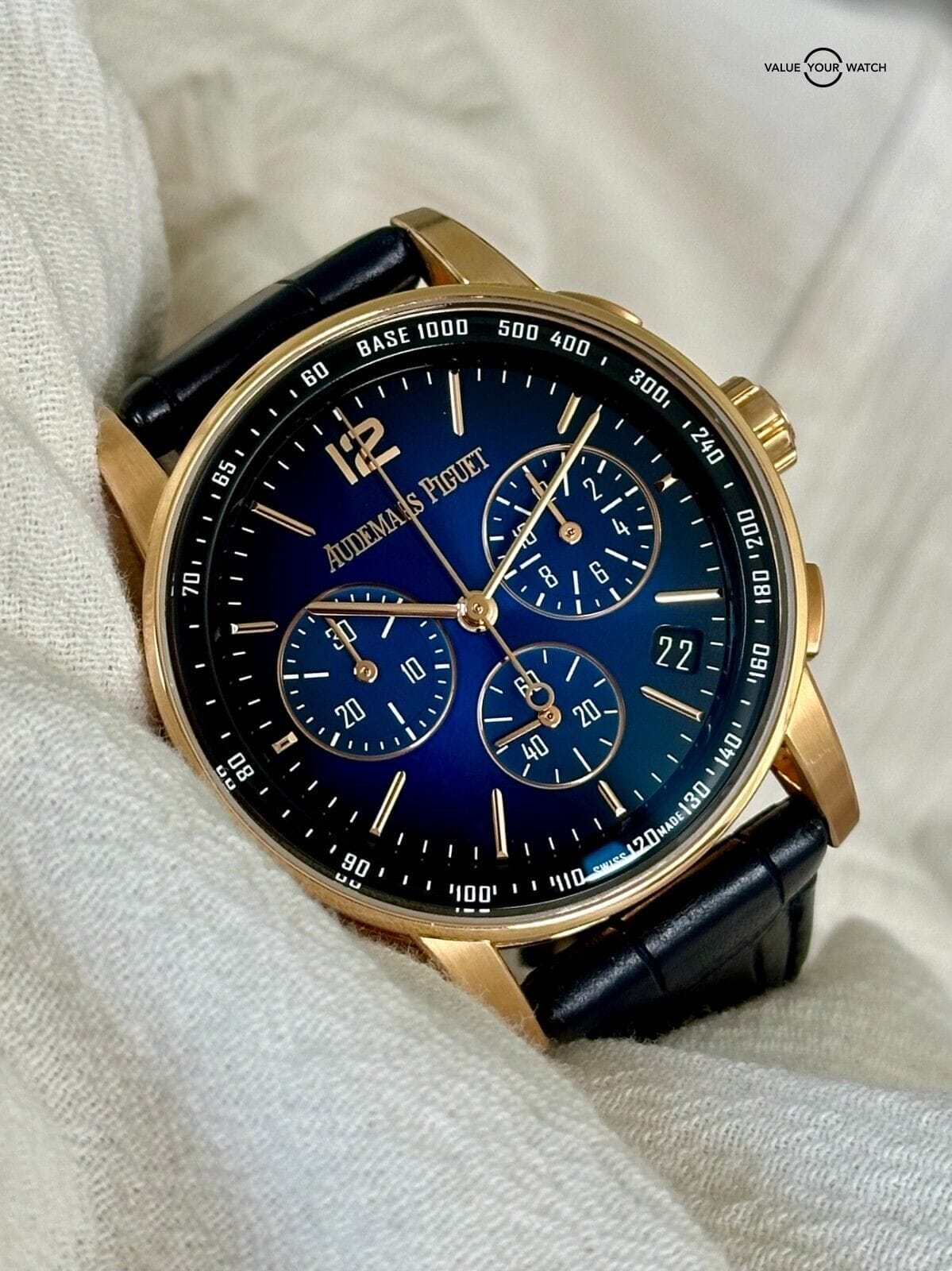 Audemars Piguet Code 11.59 Chronograph 41mm Rose Gold AP Smoked Blue 26393OR - Image 15