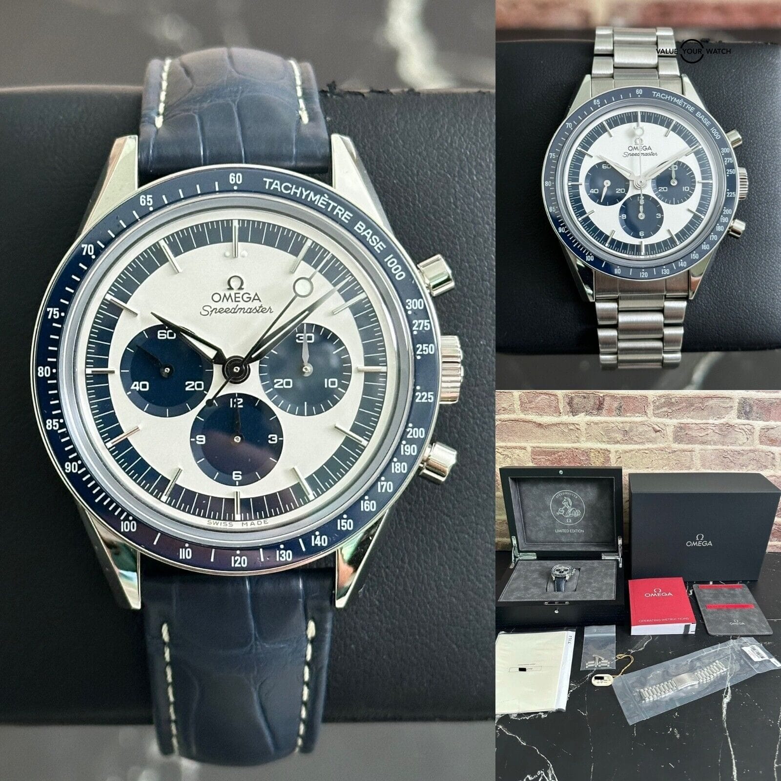 Omega Speedmaster Professional Moonwatch CK2998 Blue Anniversary Series Ltd Ed. Value Your Watch