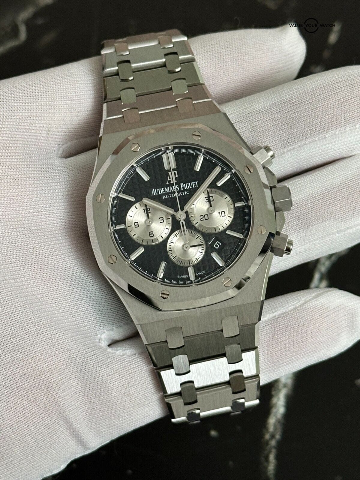 Audemars Piguet Royal Oak Chronograph 41mm AP Black Dial Reverse Panda 26331ST - Image 15