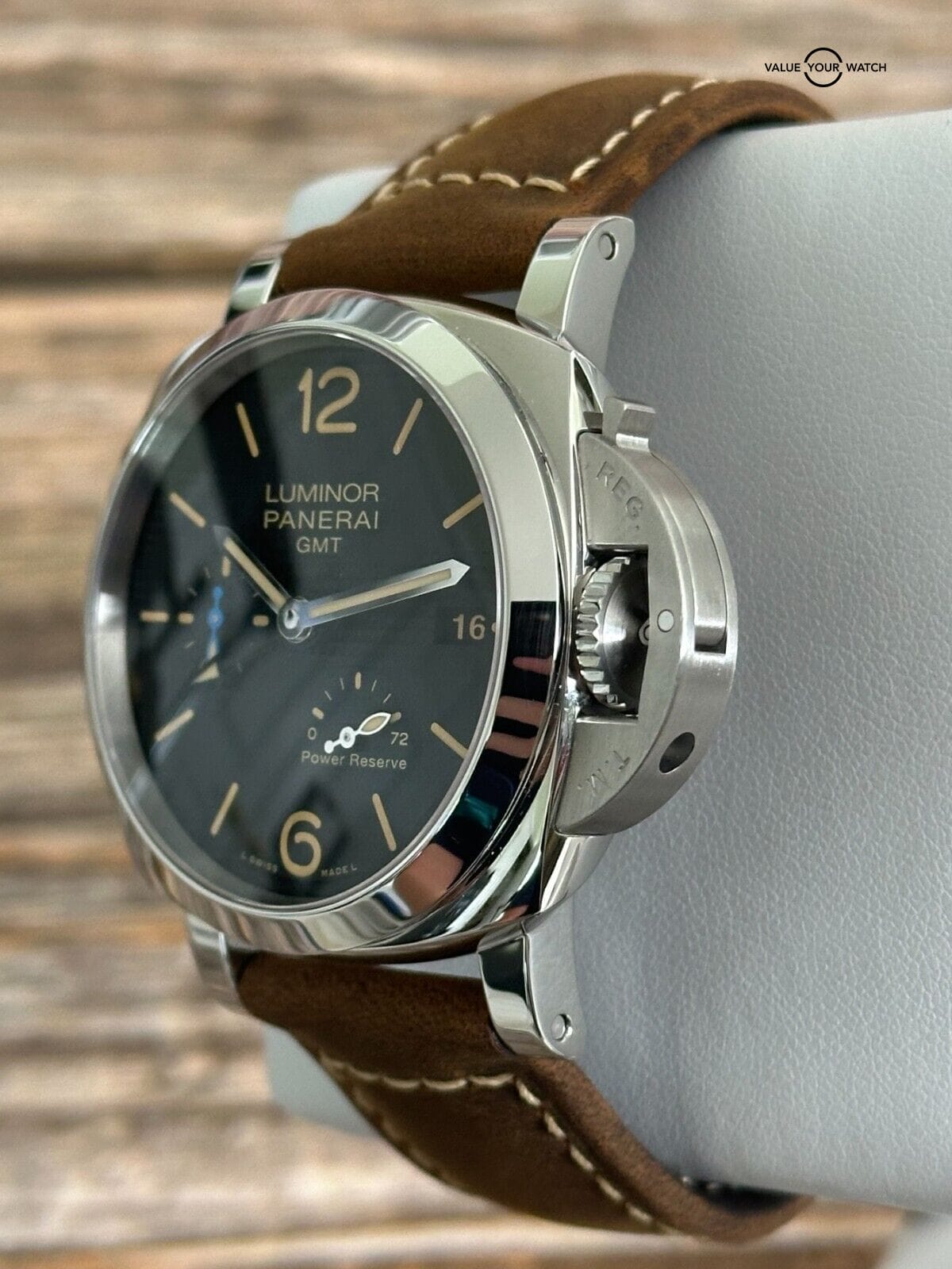 Panerai Luminor 1950 3 Days GMT Power Reserve Acciaio 42mm Hobnail PAM01537 - Image 3