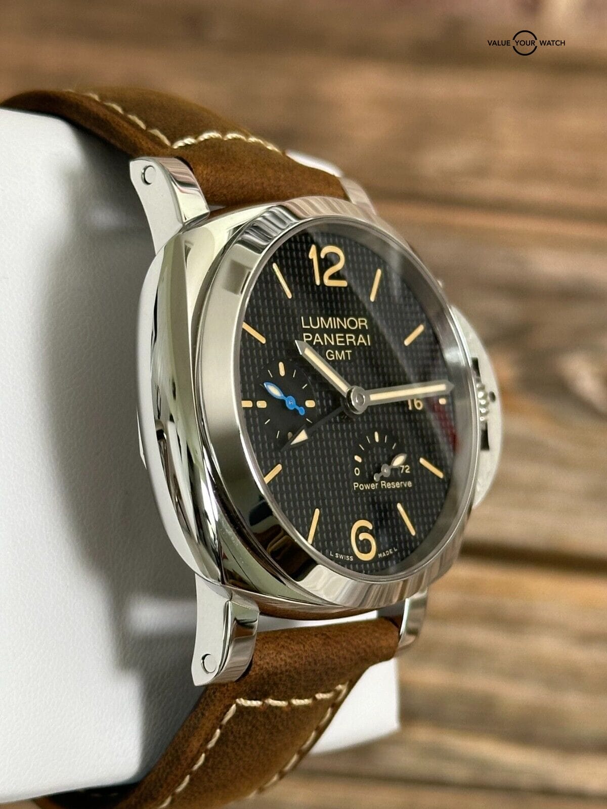 Panerai Luminor 1950 3 Days GMT Power Reserve Acciaio 42mm Hobnail PAM01537 - Image 4