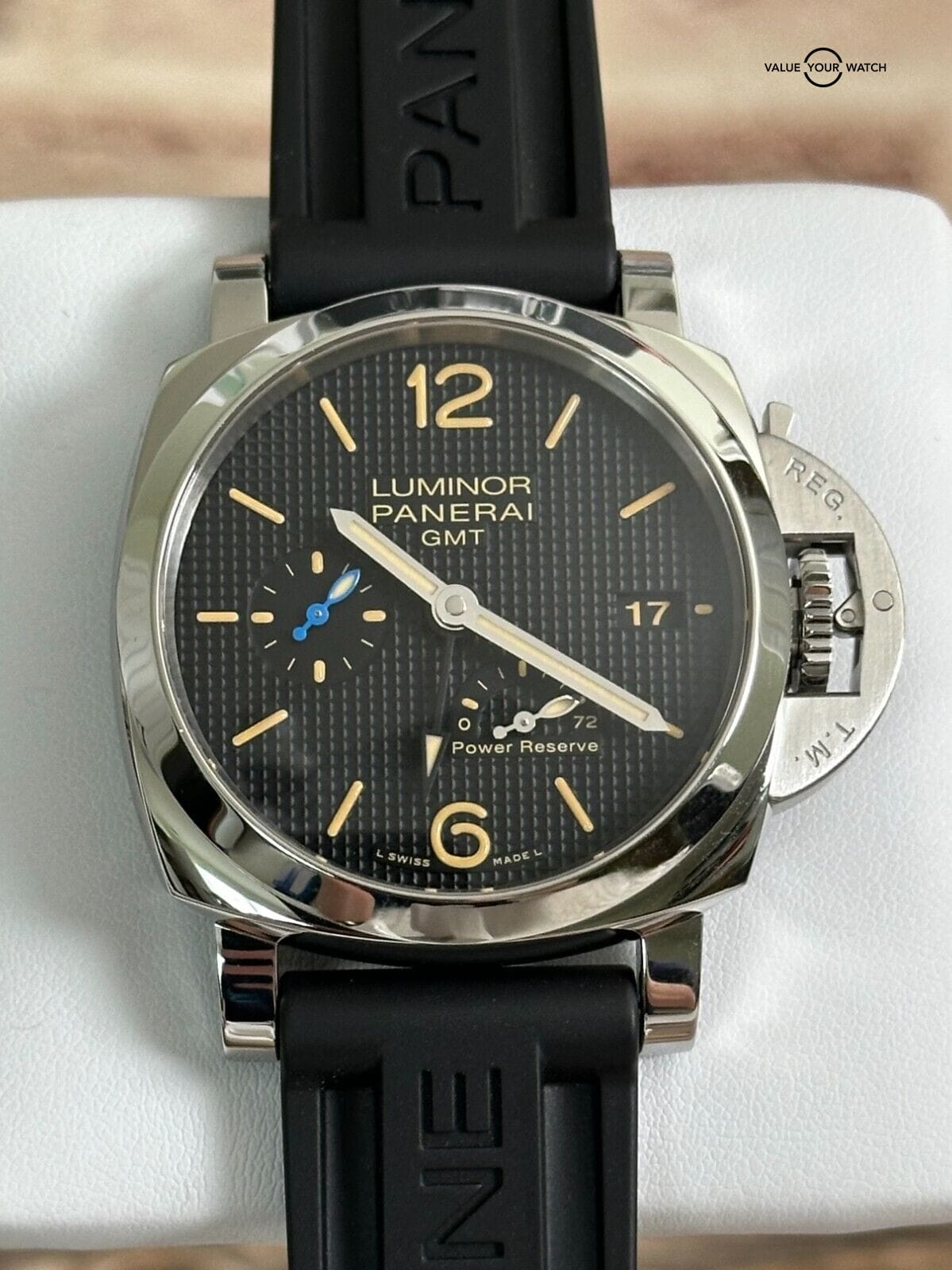 Panerai Luminor 1950 3 Days GMT Power Reserve Acciaio 42mm Hobnail PAM01537 - Image 14