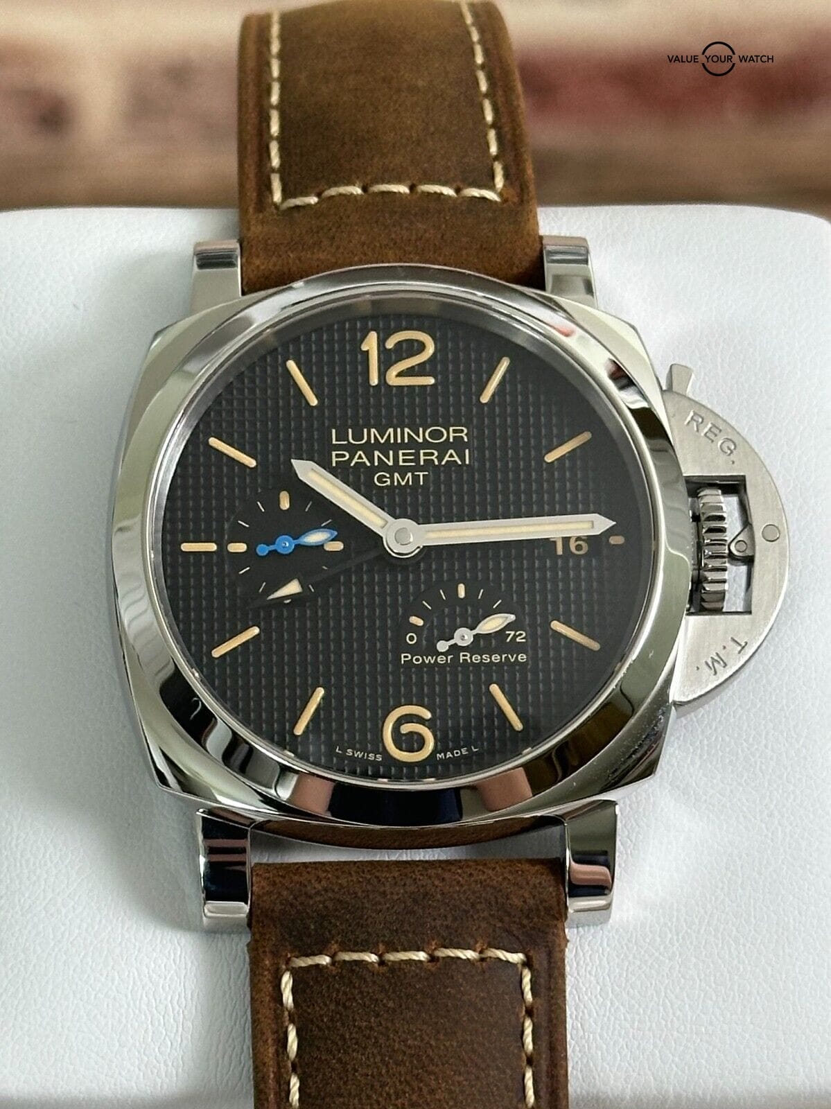 Panerai Luminor 1950 3 Days GMT Power Reserve Acciaio 42mm Hobnail PAM01537 - Image 15