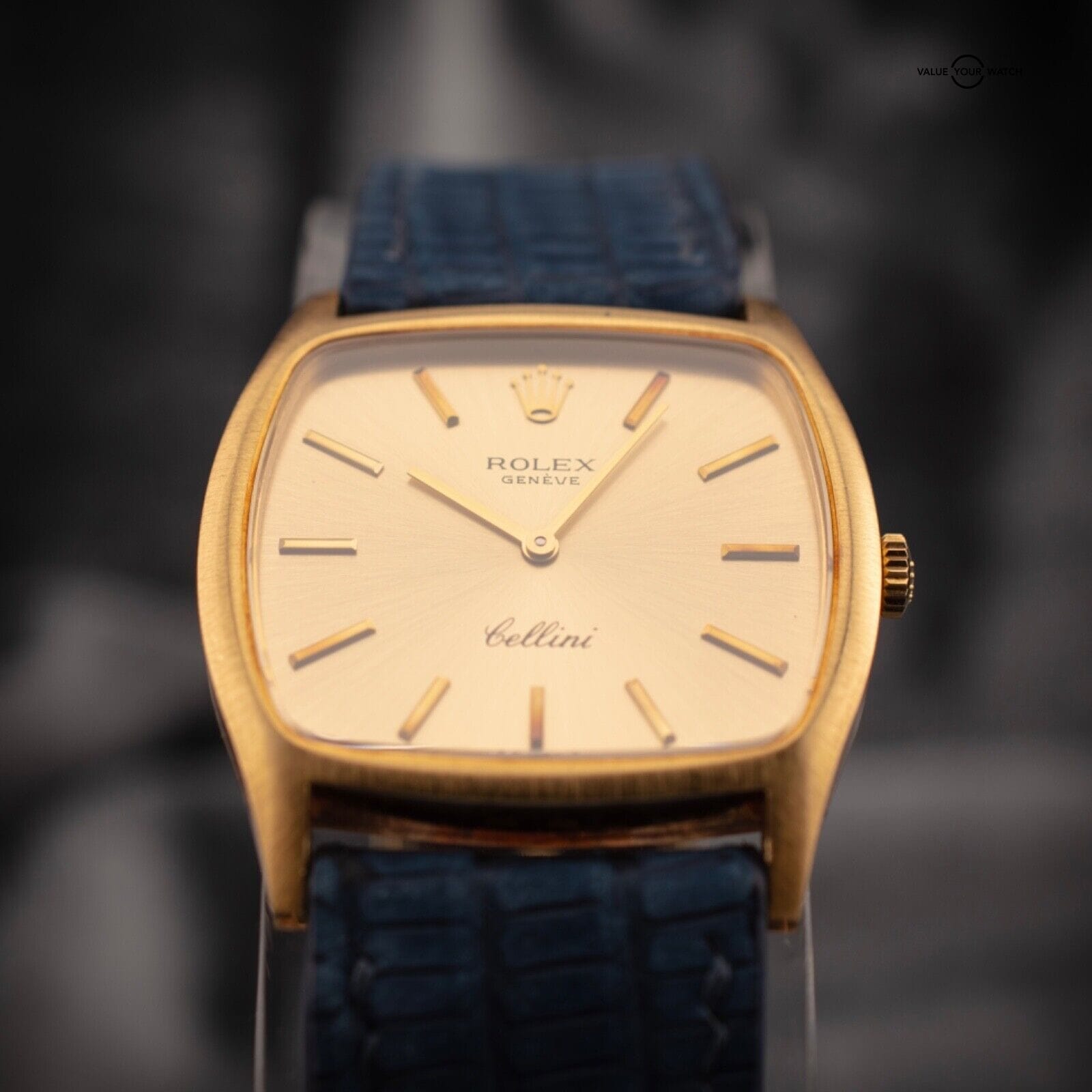 1979 Rolex Cellini, Ref. 3805 Champagne Dial 18K Yellow Gold Mens Watch with B&P - Image 3