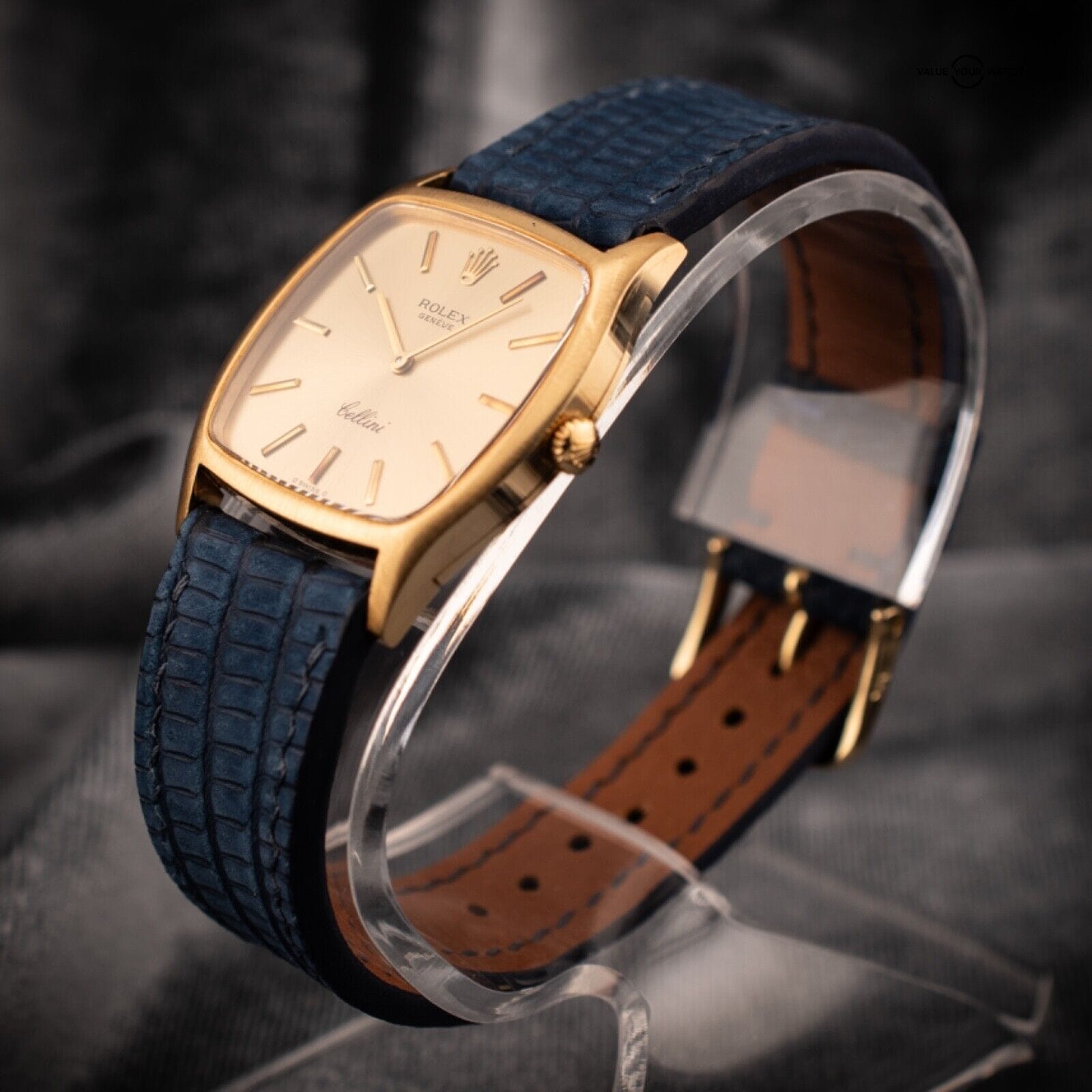 1979 Rolex Cellini, Ref. 3805 Champagne Dial 18K Yellow Gold Mens Watch with B&P - Image 9