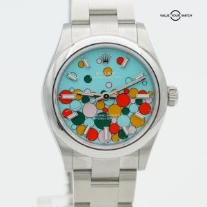 2024 ROLEX Oyster Perpetual 31mm 277200 Turquoise Blue Celebration Dial B/P!