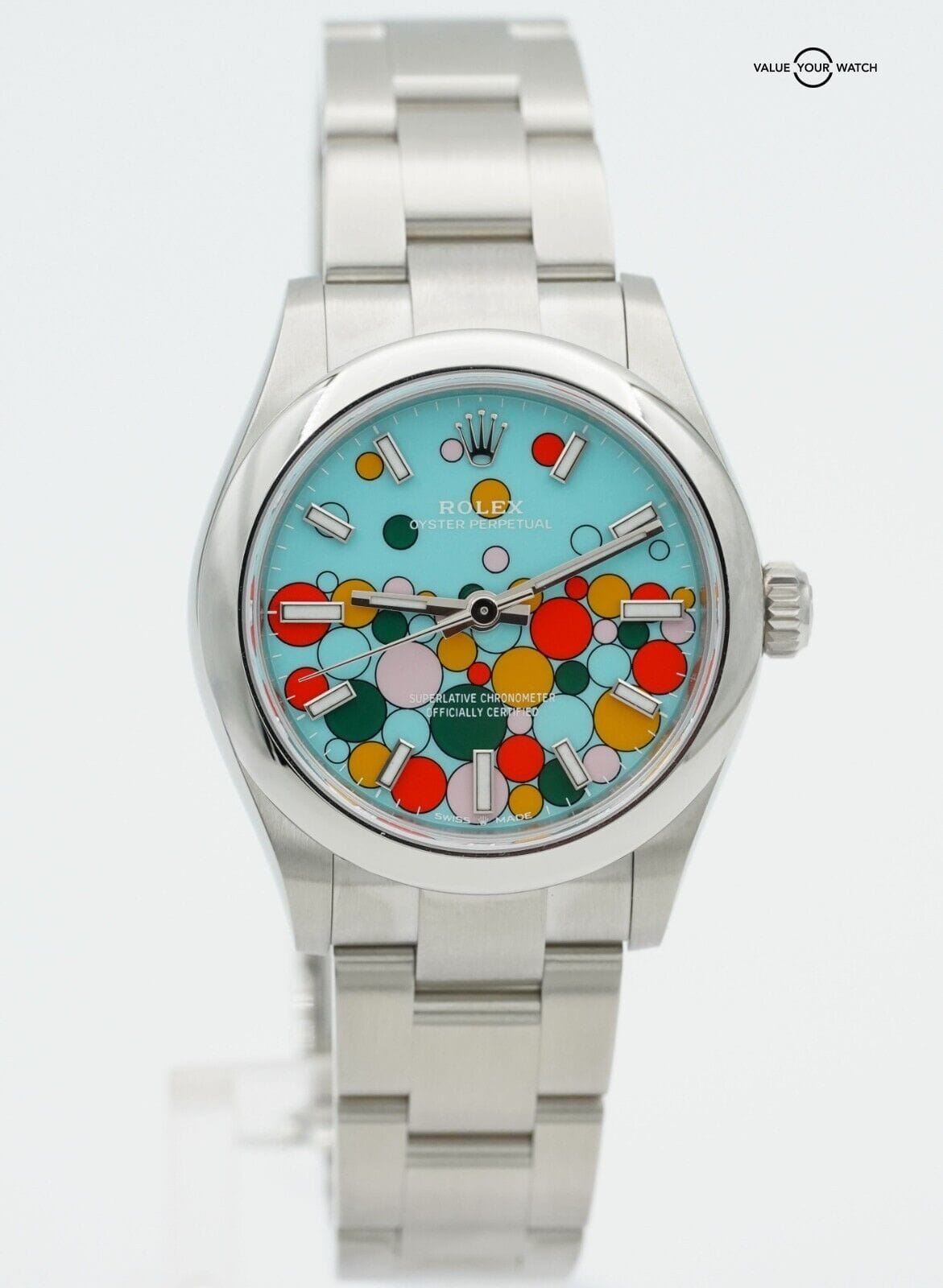 2024 ROLEX Oyster Perpetual 31mm 277200 Turquoise Blue Celebration Dial B/P!