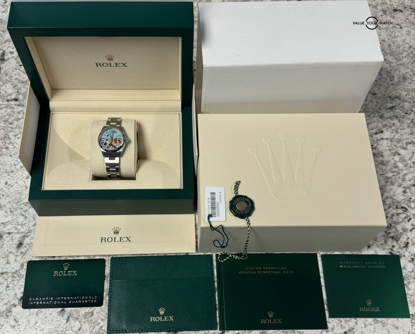 2024 ROLEX Oyster Perpetual 31mm 277200 Turquoise Blue Celebration Dial B/P! - Image 2
