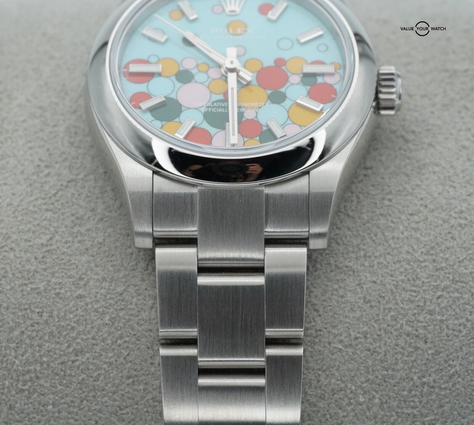 2024 ROLEX Oyster Perpetual 31mm 277200 Turquoise Blue Celebration Dial B/P! - Image 4