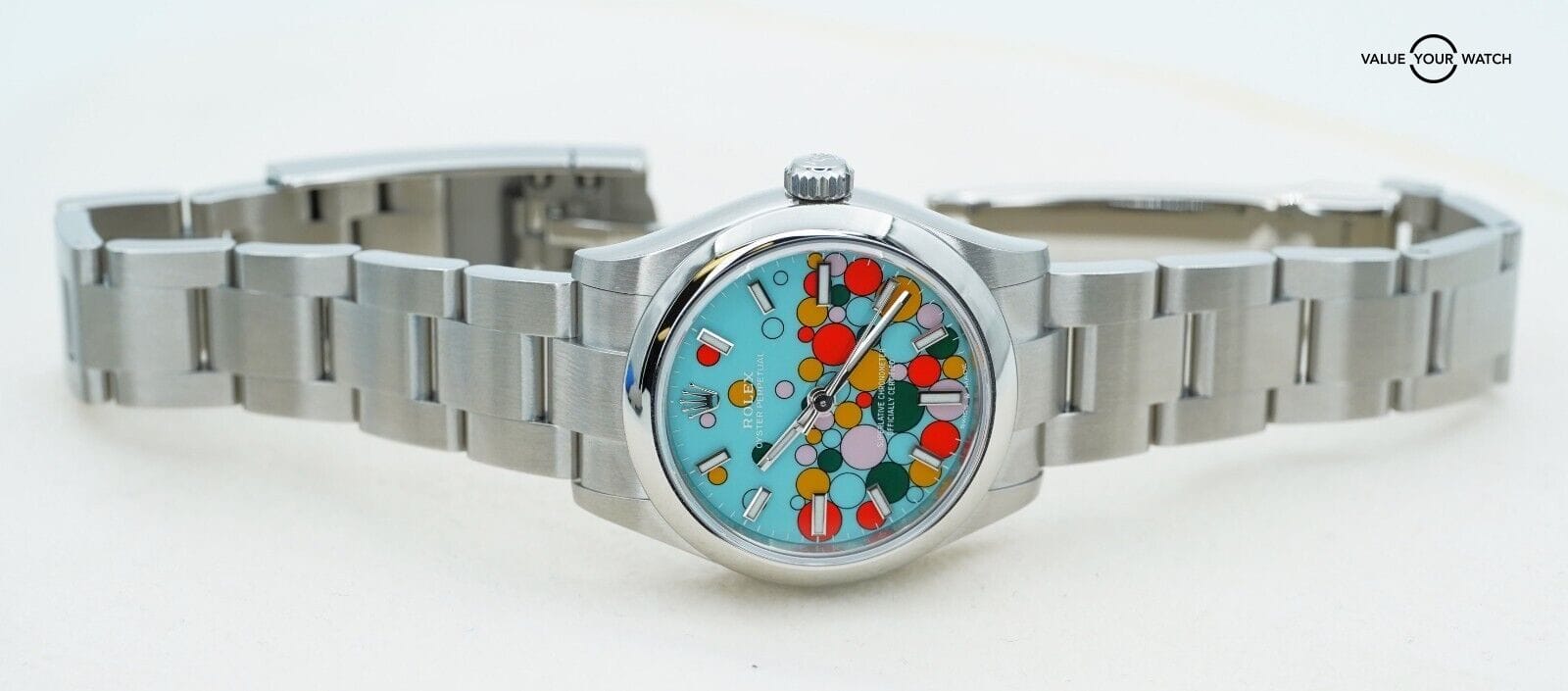 2024 ROLEX Oyster Perpetual 31mm 277200 Turquoise Blue Celebration Dial B/P! - Image 10