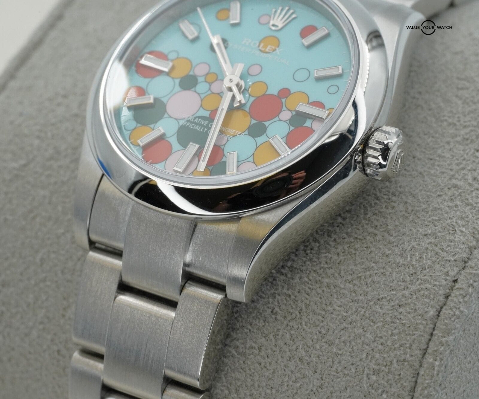 2024 ROLEX Oyster Perpetual 31mm 277200 Turquoise Blue Celebration Dial B/P! - Image 13