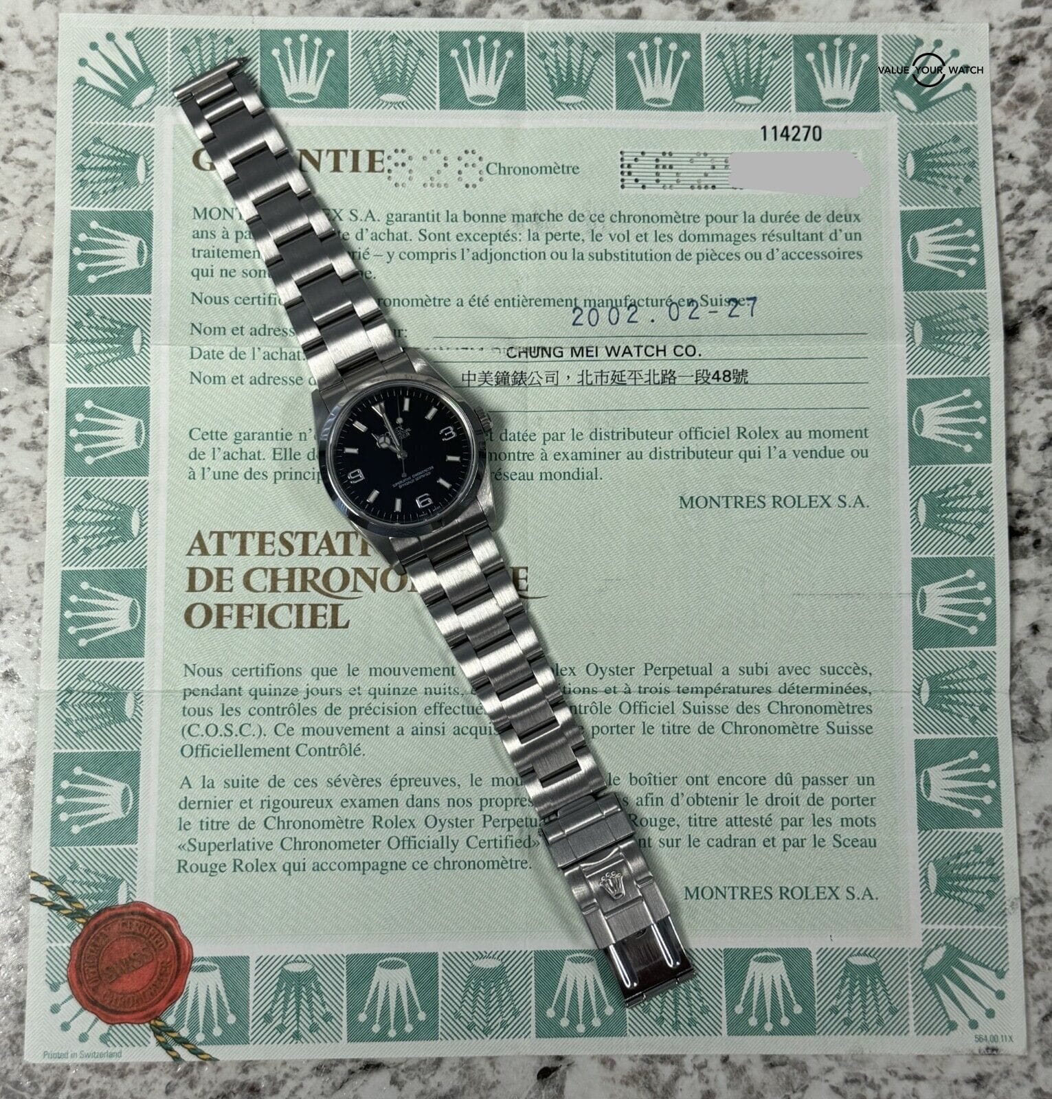 Rolex Explorer 36mm 114270 Black Dial Automatic Stainless-Steel W/PAPERS! - Image 4