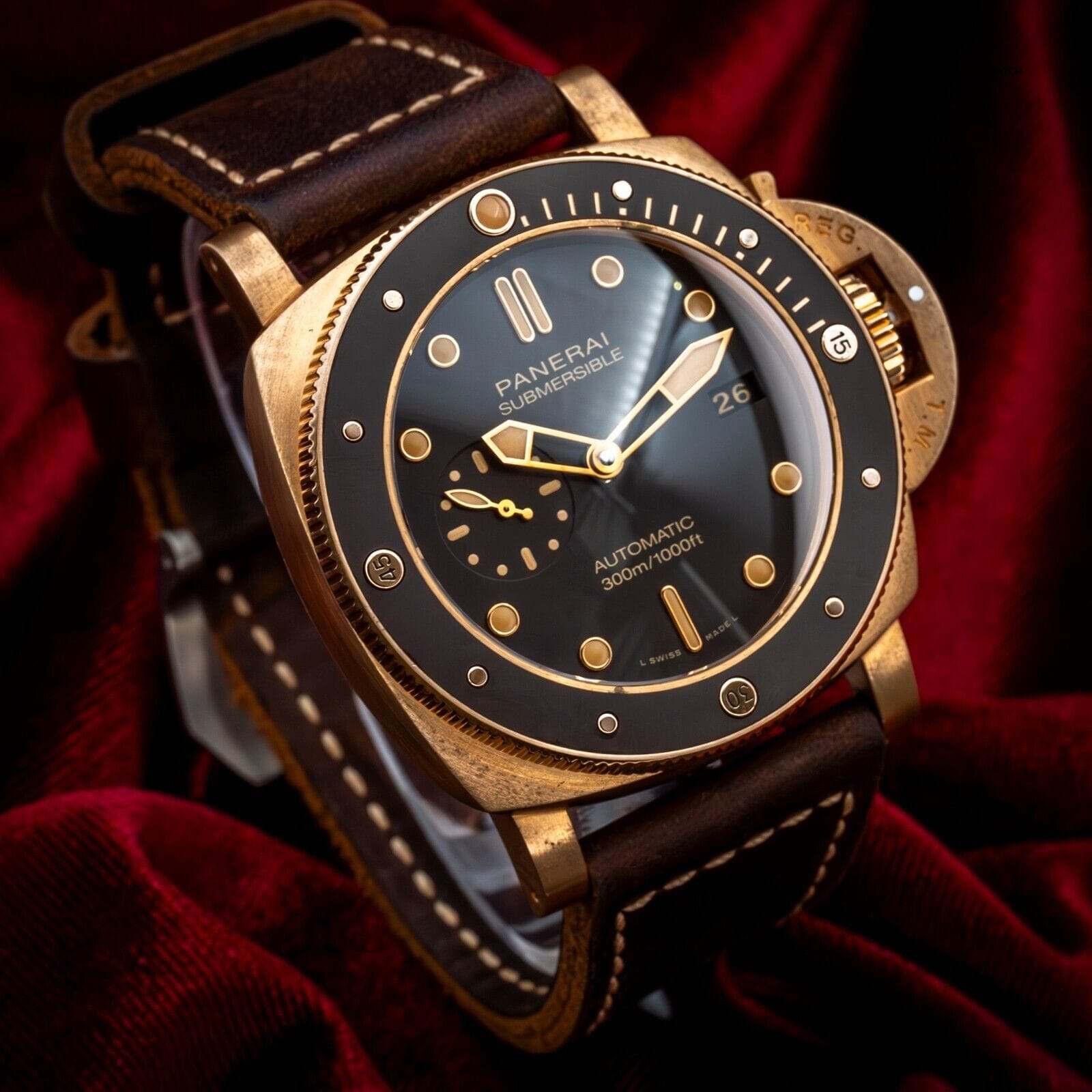 Panerai Luminor Submersible Bronzo PAM00968 47mm Box Papers Bronze PAM 968