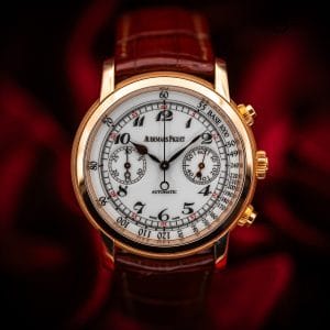 Audemars Piguet Jules Audemars Chronograph 18k Rose Gold Complete Unworn 26100OR