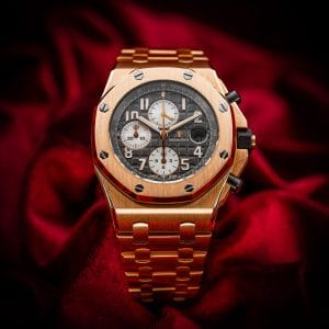 Audemars Piguet Royal Oak Offshore Chronograph Rose Gold Brick Grey Dial 26470OR