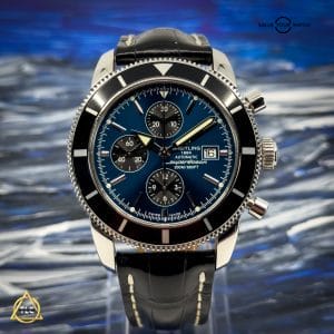 RARE Breitling Superocean Heritage Blue/Black Chrono A1332024 46mm w/Box & Papers