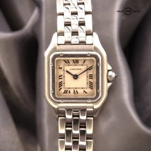 Cartier Panthère Silver Ladies Watch White Dial &#8211; W25033P5