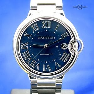 New Cartier Ballon Bleu Stainless Steel Automatic 40 mm Blue Dial Watch WSBB0061