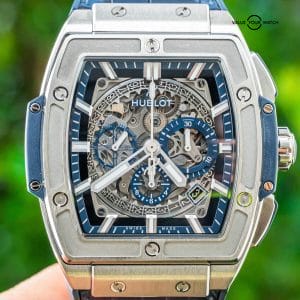 Hublot Spirit Of Big Bang 45 Titanium Blue Dial 23K MSRP Complete 601.NX.7170.LR