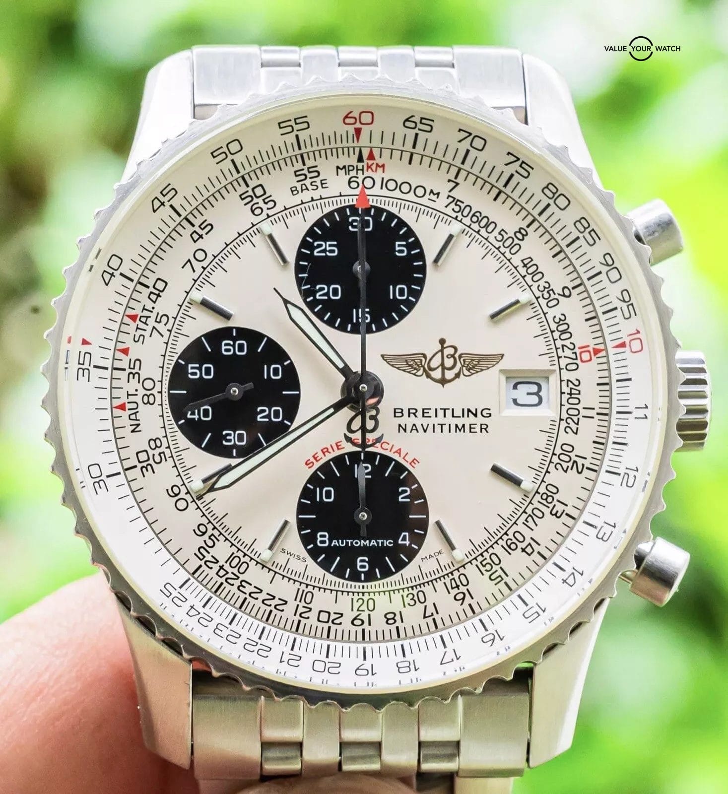 Breitling Navitimer Fighters Special Edition “Panda” Silver/Cream Dial  A13330 | Value Your Watch