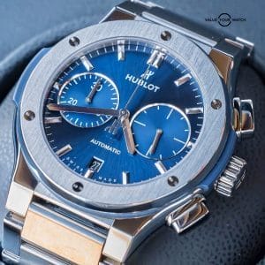 Hublot Classic Fusion Chronograph Titanium Blue Bracelet 45 mm 520.NX.7170.NX